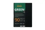 Rhodia A4+ Rhodiactive GreenBook Wirebound Stationery Notebook Ruled Black