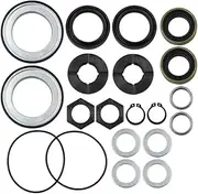 Outer Axle Knuckle Tube Dust Seal + Inner Tube Seal + Snap Ring + Needle Bearing + Thrust Washer Seals Kit For Ford 1998-2004 Super Duty Excursion F250 F350 F450 F550 with Dana 50 60 Front Axle