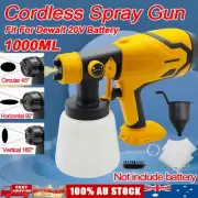 1000ML Cordless Spray Gun High Power Paint Sprayer For Dewalt 18V Li-ion Battery
