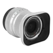 Haoge Square Lens Hood for Fujifilm Fujinon XC 35mm F2 35mm 1:2 XC35mmF2 Silver