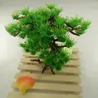 Plastic Pine Tree Ornament DIY False Tree Decorations for Aquarium Landscaping