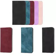 Skin Feel Flip Leather Wallet Phone Case for iPhone 13 12 11 Pro Max XR X 7 8 SE