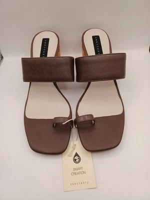 NEW Sanctuary Bold Toe Loop Slide Sandal-Mocha Size 9M US