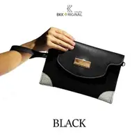 在飛比找PChomeThai泰國購物優惠-BKK Original 皮革手拿包 - Black 文創