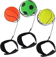 Kisangel 3pcs Rubber Rebounding Balls Interactive Toss Ball for Hand and Wrist Strengthening for Outdoor Play