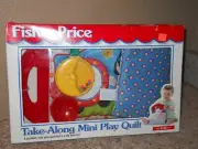 Vintage NEW 1994 Fisher Price Take Along Mini Play Quilt- Activity Baby Blanket