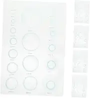 JEWEDECO 5pcs Paper Template Paper Quilling Supplies Abs Quilling Tools Plastic Quilling Mould Quilling Half Sphere Mold Quilling Dome Mould Quilling Half Ball Mold Quilling Template