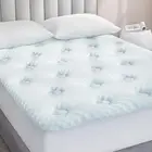 Queen Memory Foam Mattress Pad - Gel Egg Crate Topper for Back Pain Relief, Bamb