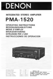 Denon PMA-1520 Pre-Main Amplifier Owners Manual
