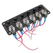 12/24V Car Panel Multi Switch Panel Switch Power Control Universal Black