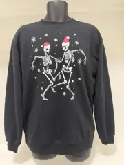 NWT Better Together Men’s Black Christmas Skeletons Pullover Size Small