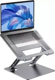 Laptop Stand, Notebook Holder Height Adjustable, Ventilated Aluminium Laptop