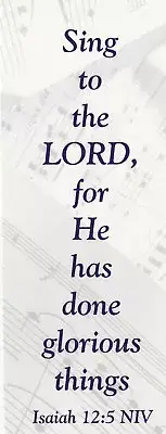 20 Christian Bookmarks, Scripture Verse Isaiah 12:5, Great Bible Study Activity