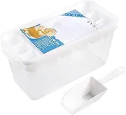 Ice Cube Bin Bucket Trays - Ice Holder, Container, Storage for Freezer, Refrigerator with Scoop, Lids