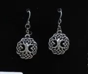 MYSTICA ACCESSORY CELTIC CRYSTAL TREE OF LIFE ALLOY EARRINGS LED FREE METAL