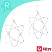 Atomic Structure Wirework Sterling Silver 925 Hook Earrings