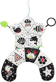 Prone Bed Pillows Black and White B Shower High Contrast Plaything Tummy Time Colorful Polyester