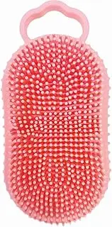 Handheld Soft Silicone Head Body Scalp Brush Scalp Brush Scrubber Exfoliating Skin Fit for Adult Bath (Pink, One size)