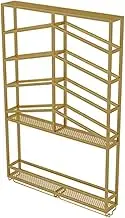 Wall Mounted Wine Rack with Glass Holder Mini Bar Liquor Shelf and Hanging Bar Cabinet for Home Bar or Dining Room Storage.