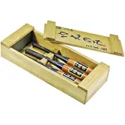 Densho Inner Round Chisel Set of 3 in Paulownia Wood Tool Box 9-15-24