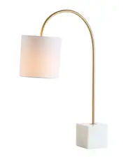 JONATHAN Y Designs Fisher 25in Marble & Brass Table Lamp by JONATHAN Y