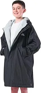 onesnug Kids Outdoor Changing Robe for Boys & Girls Long Sleeve Coat Windproof & Waterproof Robe with Hood For Beach Wild Swimming Surfing & Walking Oversized Quick Dry. Juniors.