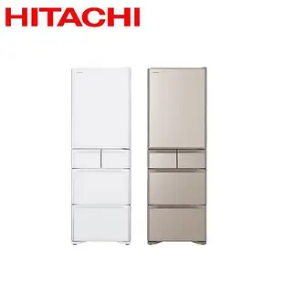 (員購)Hitachi 日立 日製五門407L變頻琉璃冰箱 RSG420J - 含基本安裝+舊機回收琉璃白(XW)