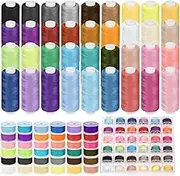 72Pcs Bobbins Sewing Threads Kit, 500 Yards Per Polyester Thread Spools, 36 Colors Bobbins with Case, Handy Polyester Sewing Threads Kit Bobbins Sewing Threads Set for Hand Machine Sewing
