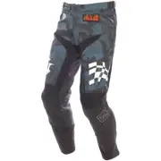 Fasthouse Grindhouse Bereman Youth Pants, Black/Blue/Green