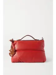 [Moncler Genius] Moncler Genius - + 1 Jw Anderson Quilted Padded Shell And Leather Tote - Burgundy - One size One size Burgundy