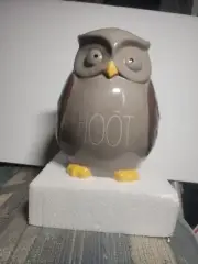 Rae Dunn Owl HOOT Owl Tabletop Decor Halloween Fall New In Box Free Shipping