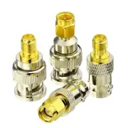 BNC to SMA Connector Adapter (4-Kit) for Oscilloscope Signal Function Generator
