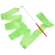 2 Meter Dance Ribbons,Gymnastics Streamers with Non-Slip Wand Green