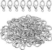 KEWAYO Jewelry Lobster Clasps,300 Pieces Golden Curved Lobster Claw Clips for Jewelry Making, Jewelry Fastener Hook for Necklaces, Bracelets and DIY Works