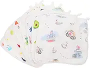 HAMPPLIES 8pcs Cotton Towels Soft Absorbent Washcloths for Designs for Bathing Feeding Wiping Lightweight Quick Drying Parents