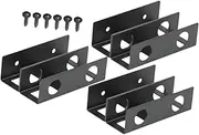 3 Pieces Under Desk Laptop Mount Under Desk Laptop Holder with Silicone Protection Pads with 6 Screw Keyboard Storage Bracket