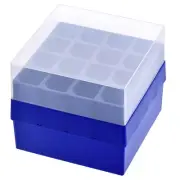 Centrifuge Tube Freezer Storage Box 16-Well PP Holder Dark Blue for 50ml Tube