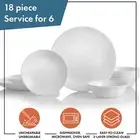 18 pcs Dinnerware Set, Dinner Service Set for 6, Corelle Winter Frost, Dishes