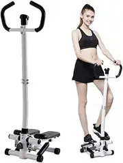Fitness Stair Stepper Machine for Exercise, Indoor Caidio Exerciser with Resistance Bands and LCD Training Computer