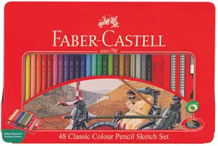 【文具通】Faber-Castell 輝柏 兒童 無毒 水性 油性 彩色鉛筆 色鉛筆 紅鐵盒 A1340040