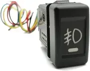 AMGHCGTEEW 1PC LED Light Switch Car Front Fog Lamp Switch Push Button with Wire Fit for Isuzu KV100 700P Accessories