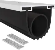 Garage Door Seals Bottom Rubber Pre Drilled Aluminum Track Retainer Base 10 Feet