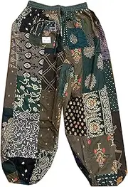 [Generic] SAHIBA Handicraft India® Harem Pants for Women Patchwork Yoga Boho Palazzo Maternity PJ Clothing