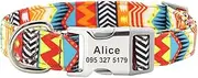 Dog Collar Nylon Pet Dog Collar Custom Nameplate Id Tag Accessories Dog Collars Engraved Small Medium Large Pets Collars 1Pcs 17 M