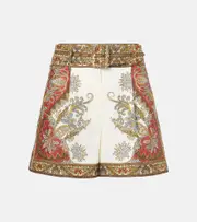 [Veronica Beard] Veronica Beard Hobbes floral linen shorts AU 16 multicoloured