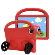 Wheel iPad Case For iPad Pro 11/Air4 10.9 inch Shockproof Stand Cover With Handle Stand-Red