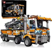 Mould King 19014 Technology Pneumatic Concrete Pump Truck Heavy Duty Tow 2098 Pc