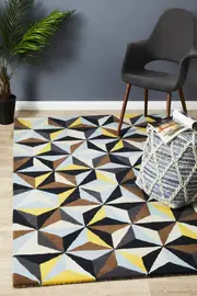 Rug Culture Blue Handmade High Quality Wool Geometric Rug