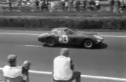 Jean Blaton Lucien Bianchi Ferrari 250GTO passes some marshals 1964 Photo