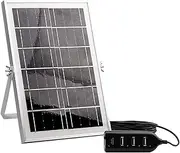 Portable Solar Panel - Compact USB Outlet Solar Panel Charger,4 USB Ports High-Efficiency Flexible Camping Accessories for Supply Fans Monitor Devices Security Camera Outdoor Phone